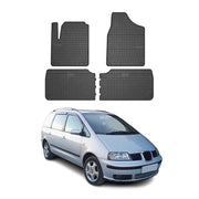 OMAC Alfombrillas De Coche para Seat Alhambra 1995-2010 Negro Goma TPE 4Pza
