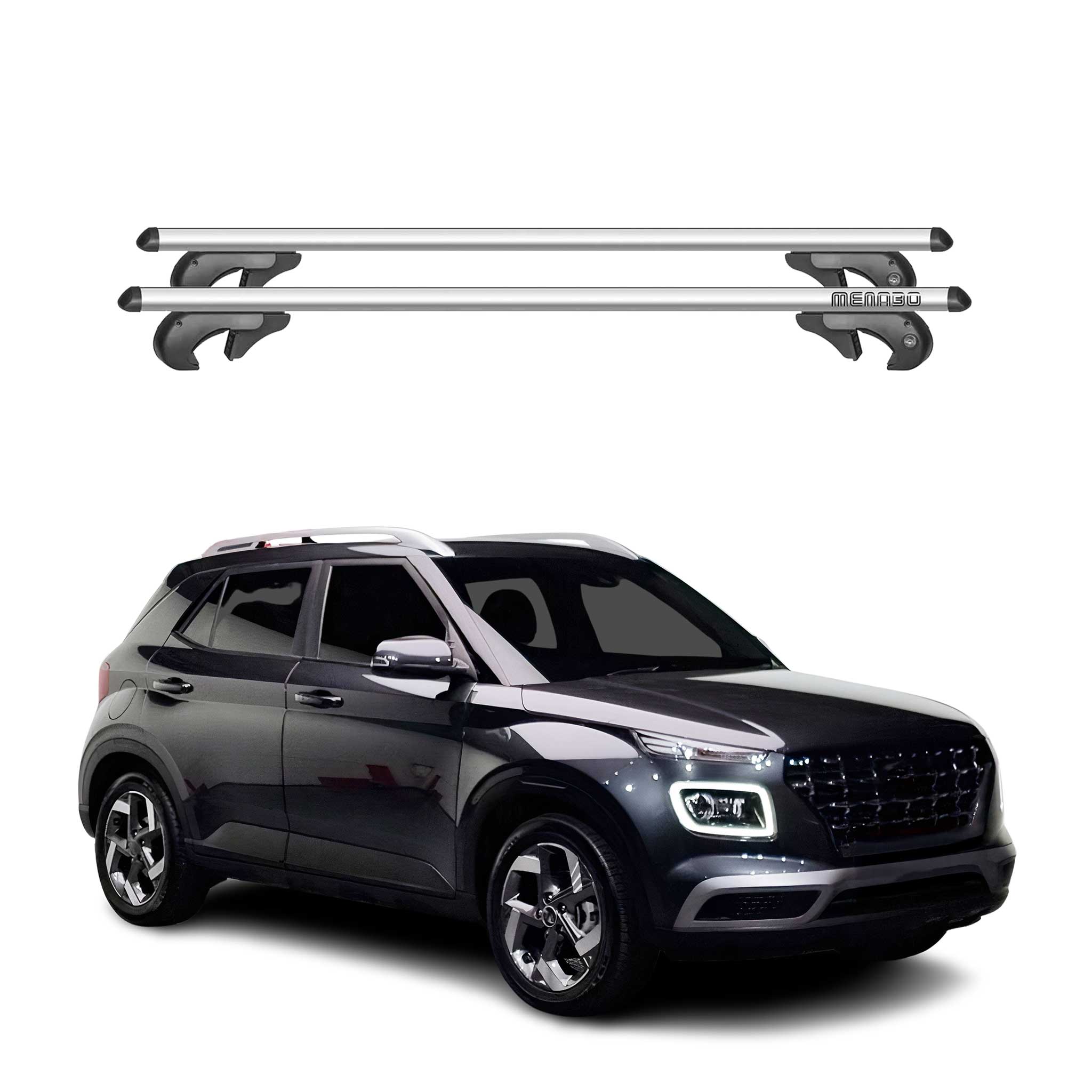 Menabo Barras de Techo Baca para Hyundai Venue 2020-2025 Gris Aluminio 2Pza