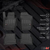 OMAC Premium Alfombrillas De Coche para Seat Ibiza 2008-2017 Negro TPE Goma 4Pza