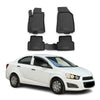 OMAC Alfombrillas Coche para Chevrolet Aveo T300 2012-2021 Negro Goma TPE 4Pza