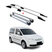 Rieles & Barras de Techo Coche para VW Caddy 2003-2026 L1 Corto Gris Aluminio 4x