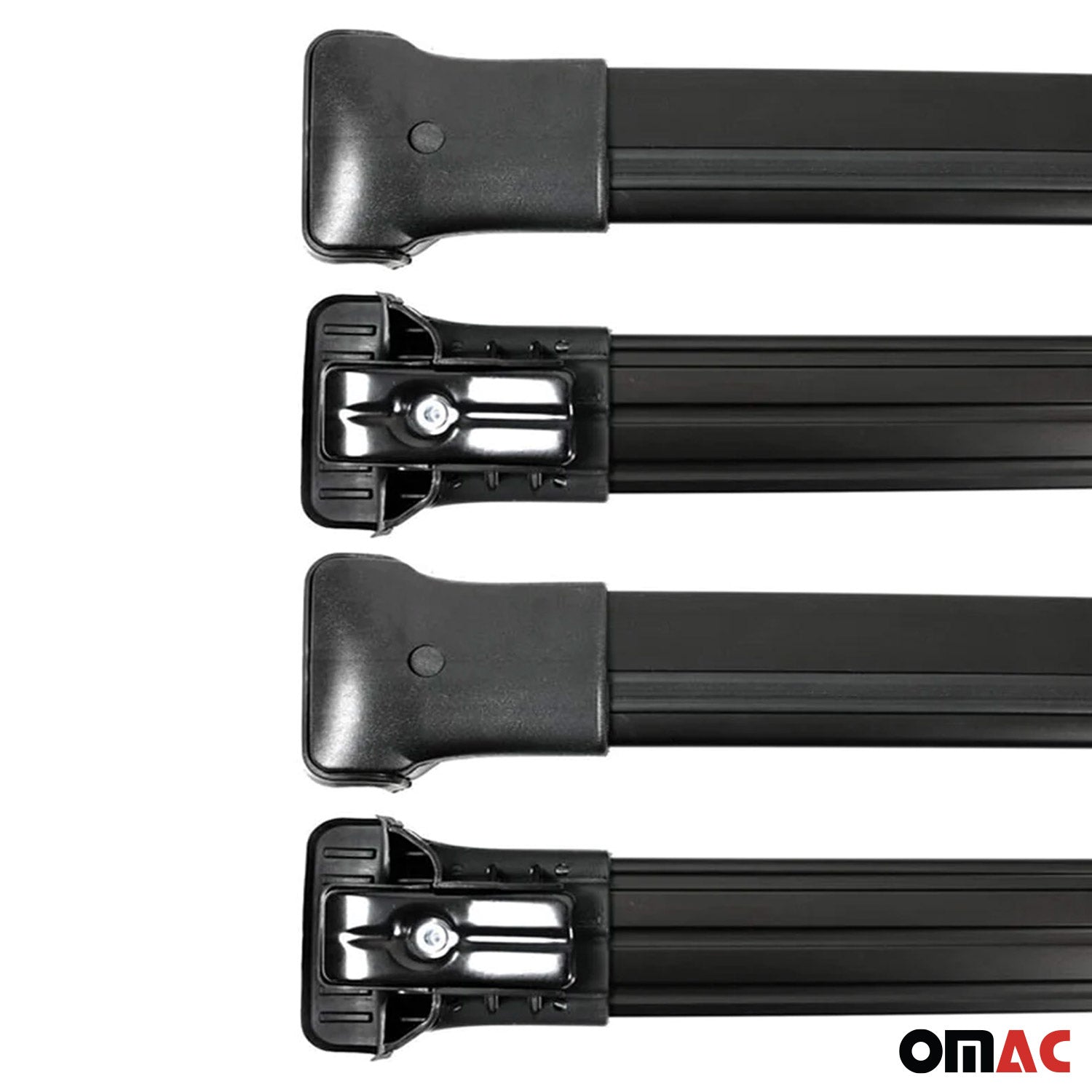 Barras Techo Baca para VW T5 T6 Transporter Multivan Caravelle 2003-24 Negro 4x