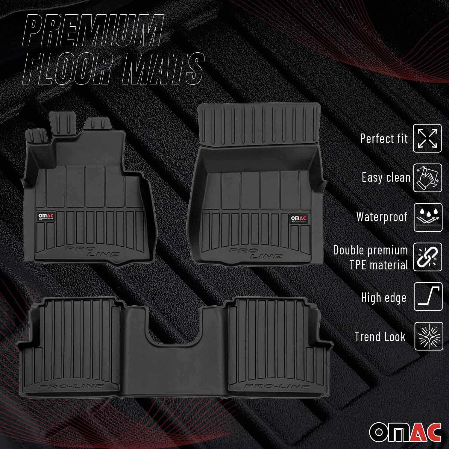 OMAC Premium Alfombrillas De Coche para Mercedes G Class W463 1990-2018 Goma 3x