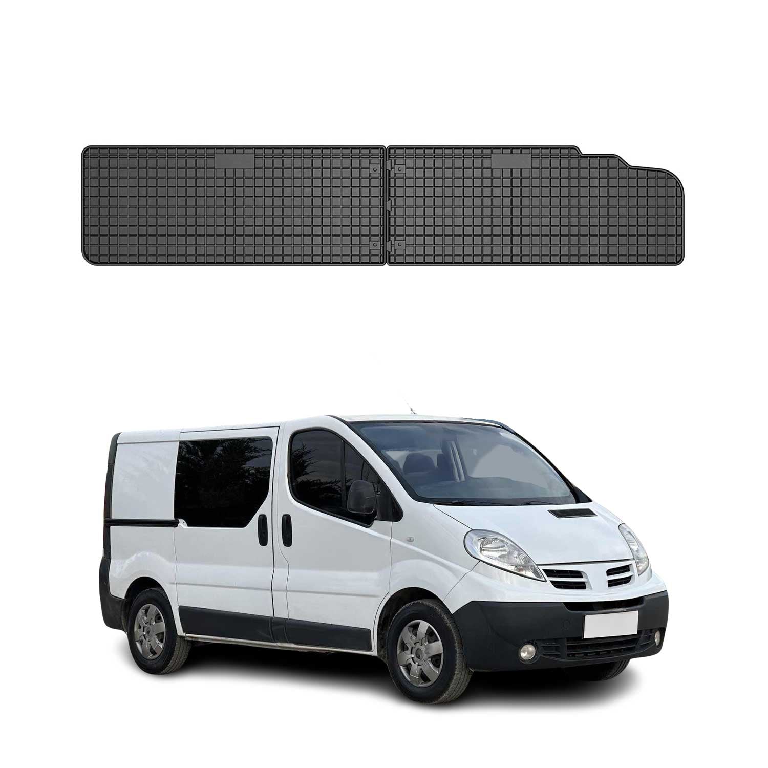 OMAC Alfombrillas De Coche para Nissan Primastar 2001-2014 Negro Goma TPE 2Pza