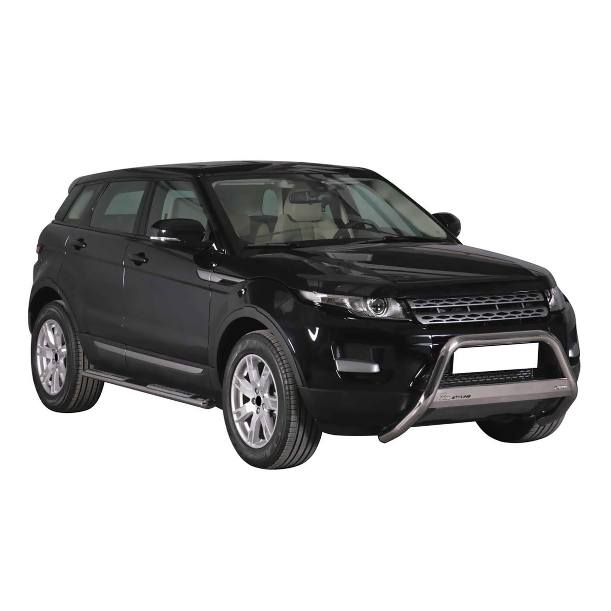Bull Barra Frontal para Range Rover Evoque 2011-2015 Plata Brillante Acero 1Pza