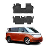 OMAC Premium Alfombrillas De Coche para VW ID Buzz 2022-2025 Negro TPE Goma 2Pza