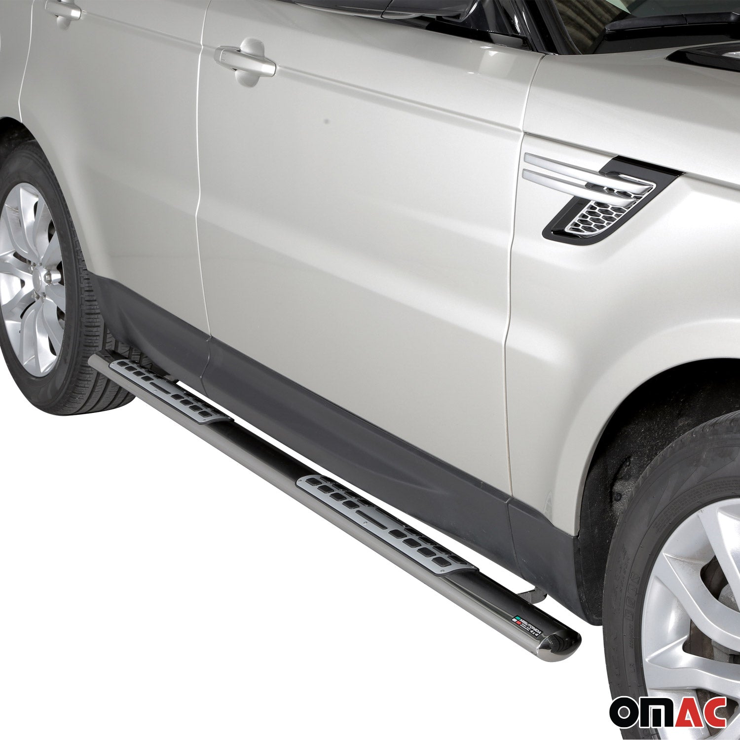 Par de Estribos Barras Laterales para Range Rover Sport 2014-2017 Plata Acero 2x