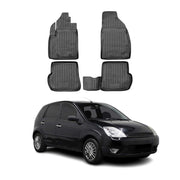 OMAC Alfombrillas De Coche para Ford Fiesta 2002-2008 Negro Goma TPE 4Pza