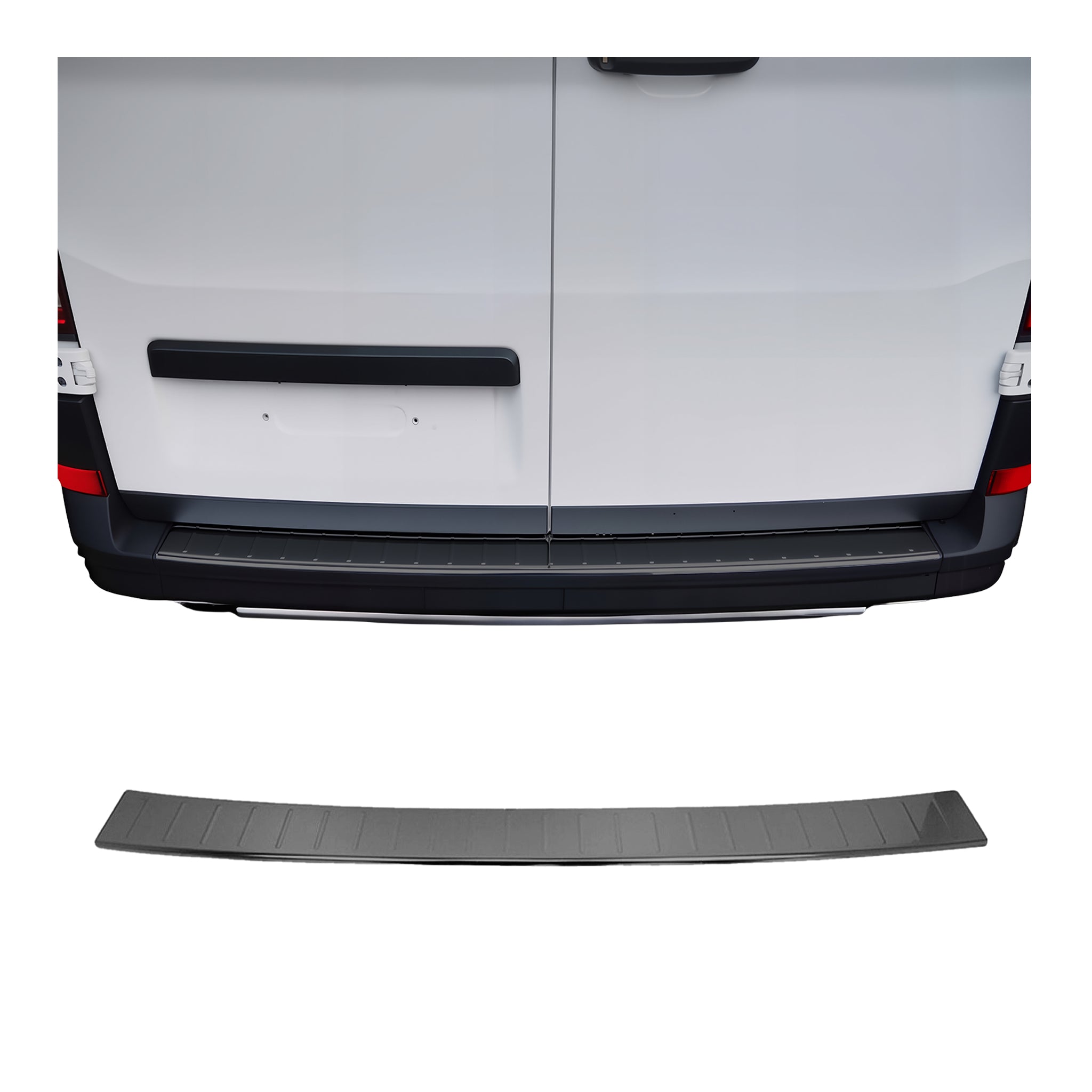 Protector de Parachoques Trasero para VW Crafter VAN 2017-2025 Negro Acero 1Pza