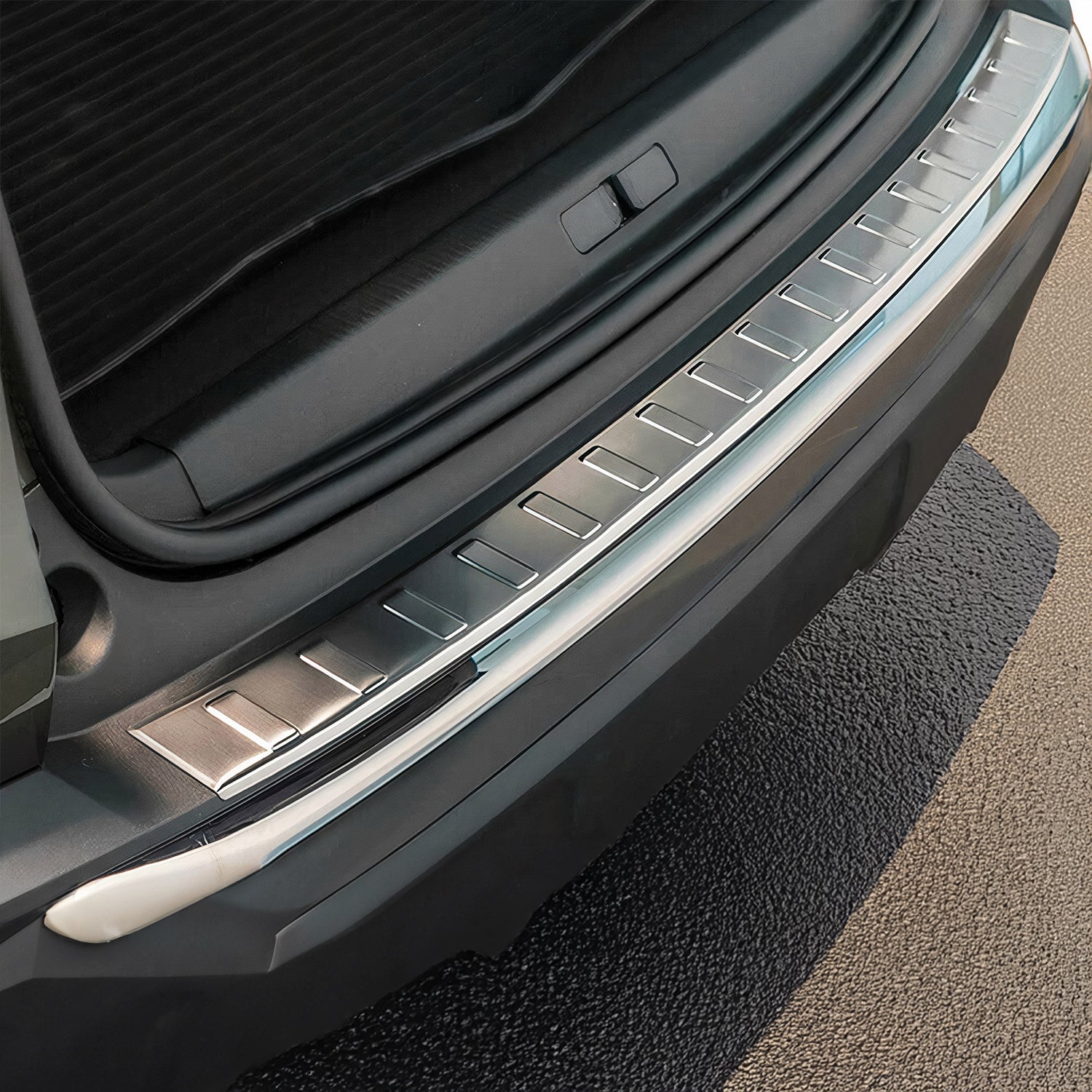 Protector de Parachoques Trasero para Audi A7 C7 2010-2018 Plata Brillante Acero