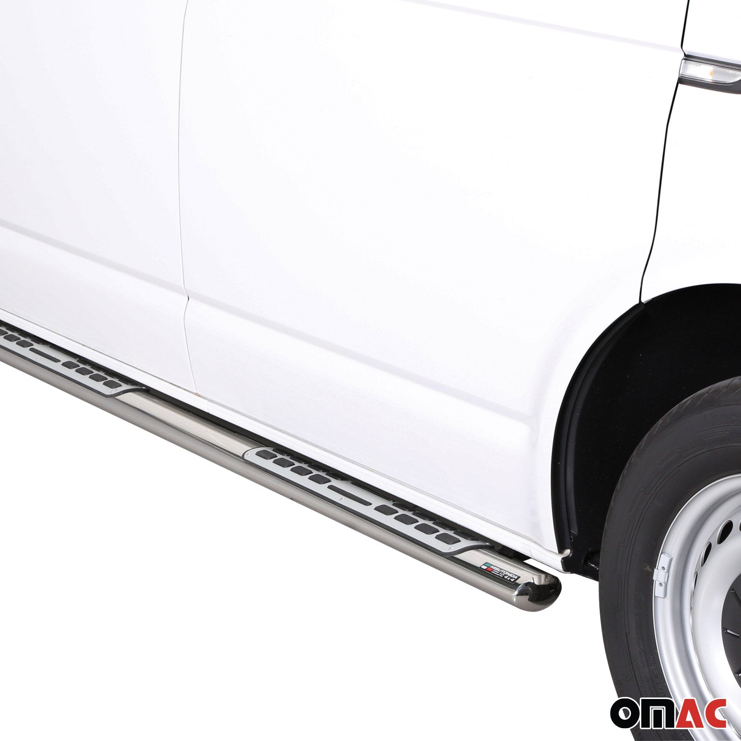 Estribos Barras Laterales para VW T6 T6.1 2015-2024 L1 Corto Plata Acero