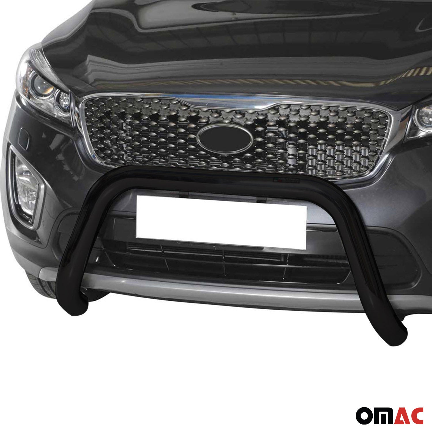 Bull Barra Frontal para Kia Sorento 2014-2017 Negro Brillante Acero 1Pza