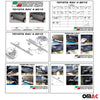 Par de Estribos Barras Laterales para Toyota RAV4 XA40 2013-2015 Negro Acero