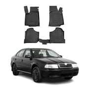 OMAC Alfombrillas De Coche para Skoda Octavia 1996-2004 Negro Goma TPE 4Pza