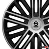 Sparco Bergamo Tapacubos 16" pulgadas Universal Negro Plata ABS Plástico