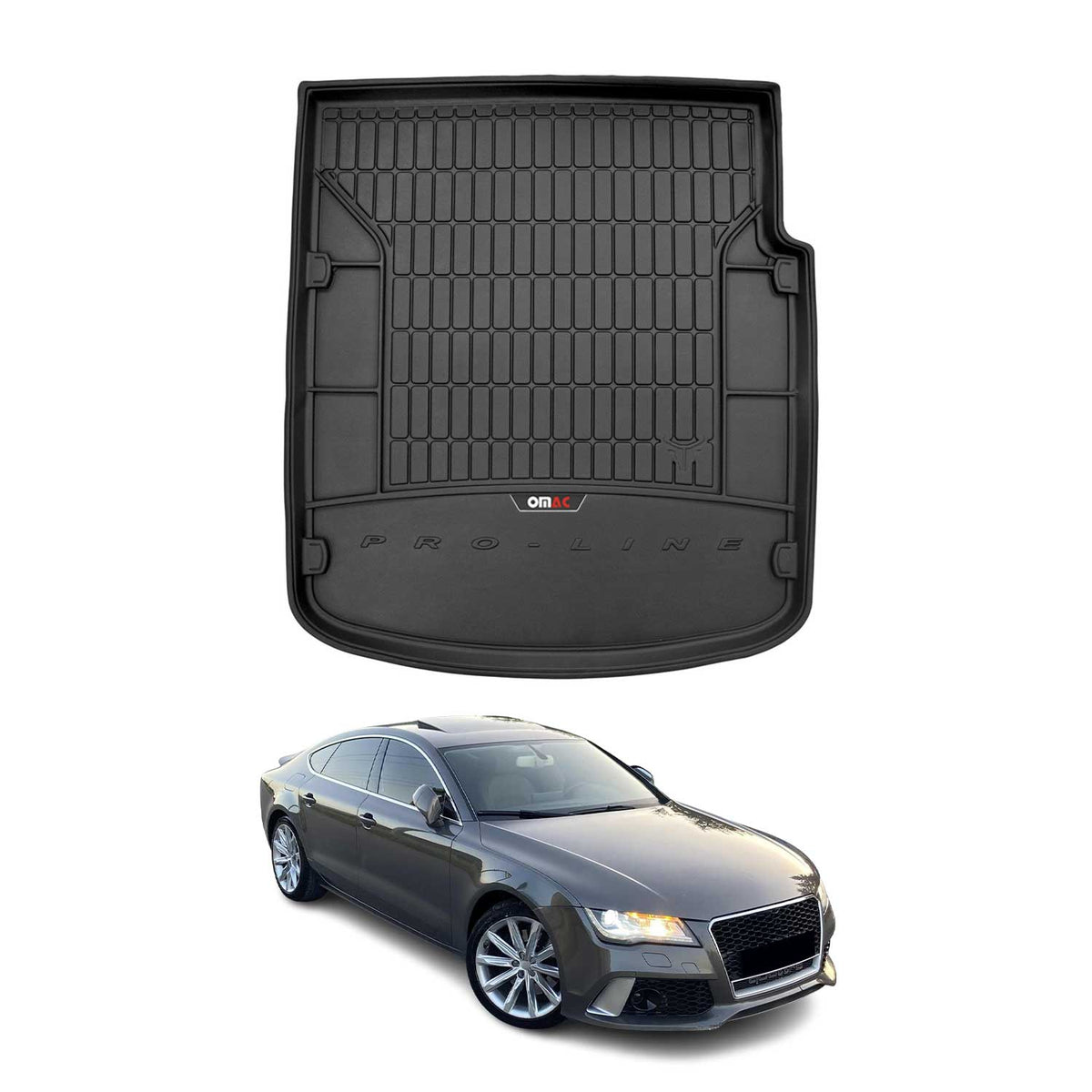 OMAC Premium Bandeja Maletero Alfombrilla para Audi A7 Sportback 2010-2018 TPE