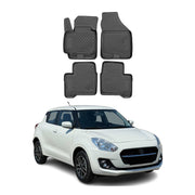 OMAC Alfombrillas De Coche para Suzuki Swift 2017-2023 Negro Goma TPE 4Pza