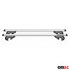 Menabo Barras Techo Baca para Opel Corsa Familiar 2000-2006 Gris Aluminio 2Pza