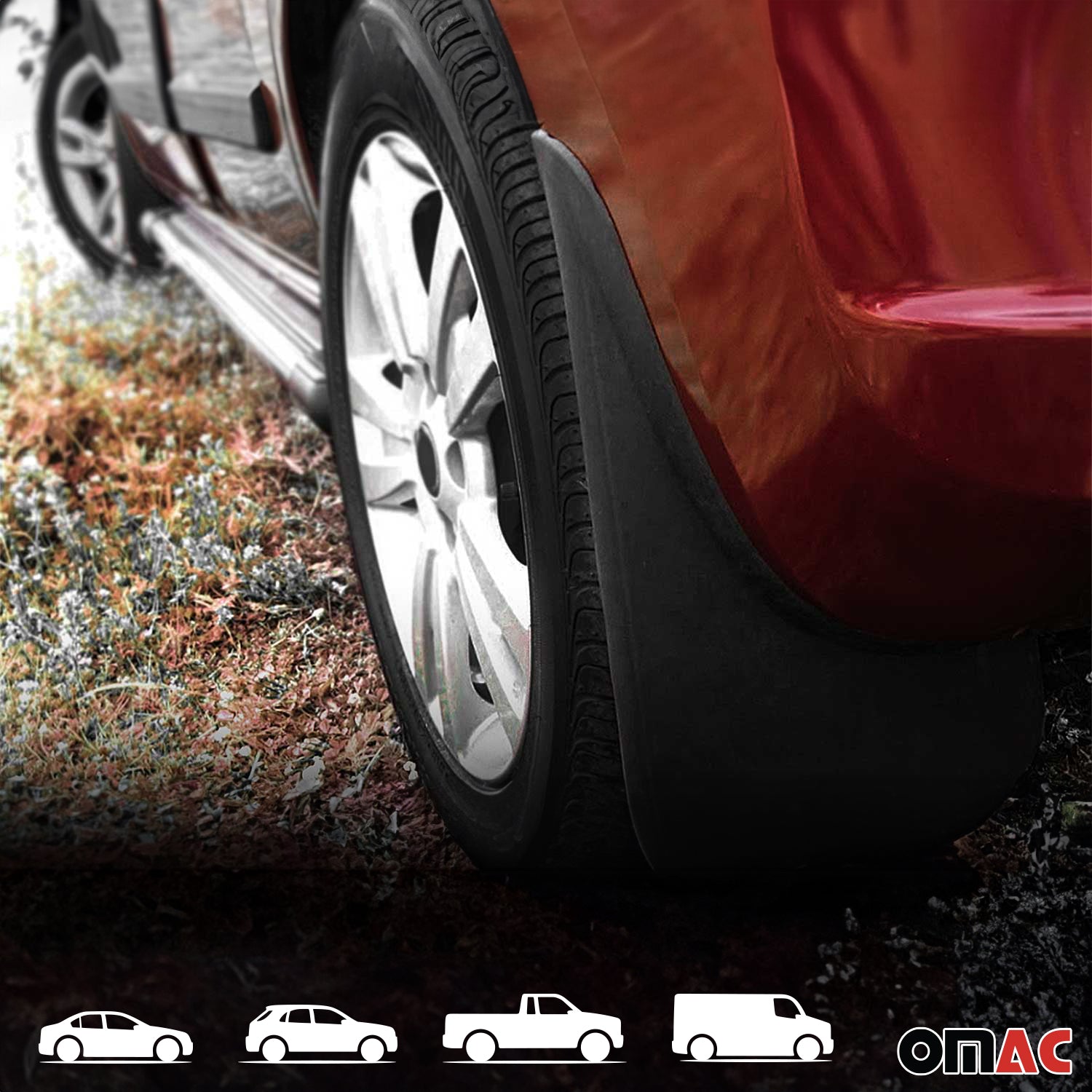 Juego de Guardabarros Trasero para Dodge Ram 1500 2500 2012-2018 Negro Mate 2Pza