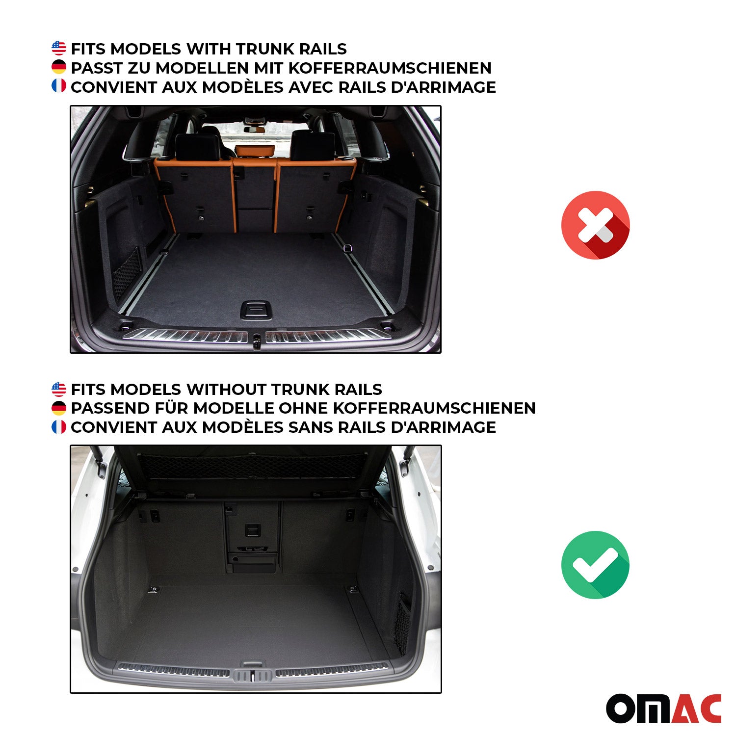 OMAC Bandeja Maletero Alfombrilla para Range Rover Evoque 2019-2021 Negro TPE