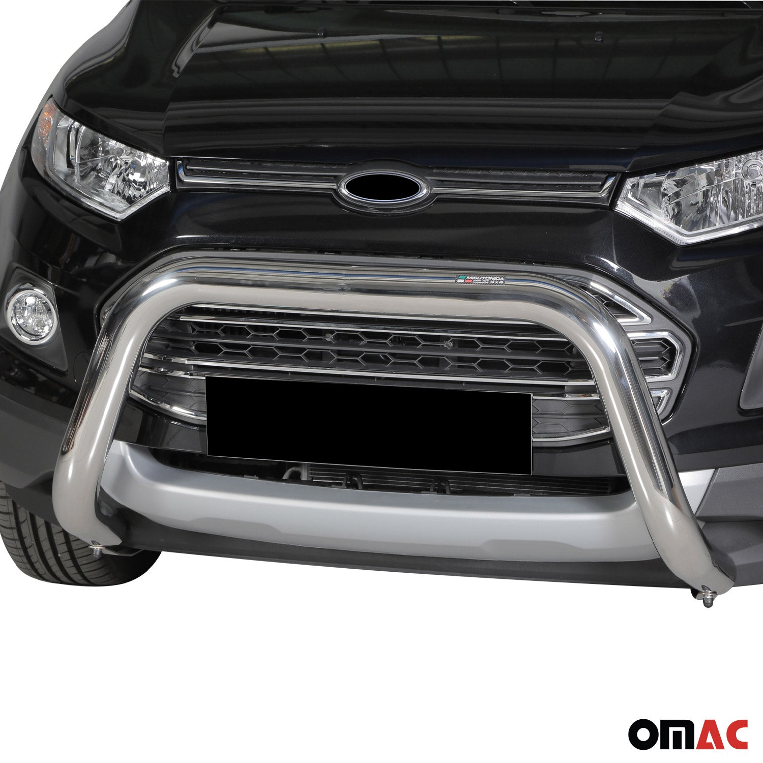 Bull Barra Frontal para Ford Ecosport 2013-2017 Plata Brillante Acero 1Pza