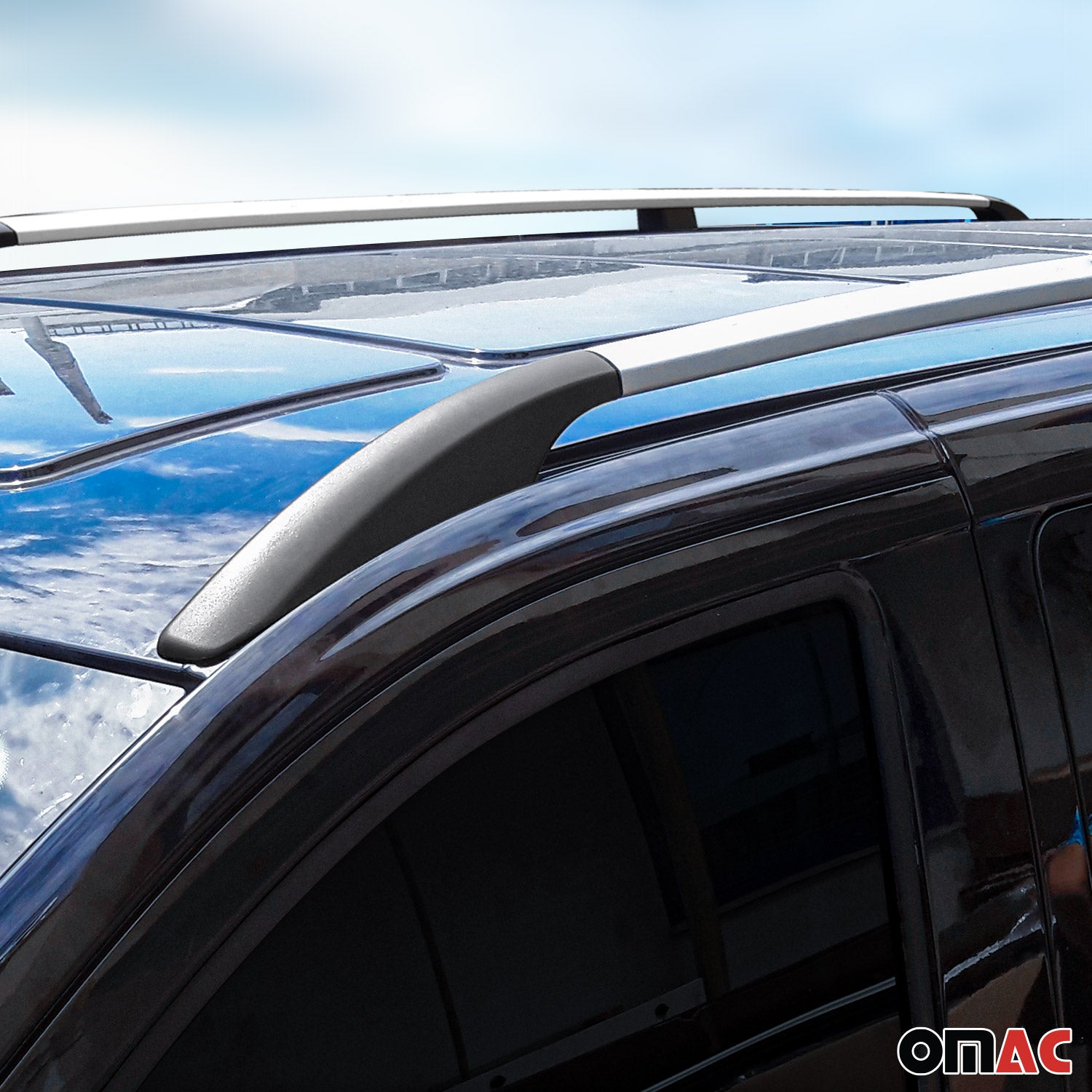 Rieles & Barras de Techo Coche para VW Caddy 2015-2020 Corto Gris Aluminio 4Pza