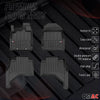 OMAC Premium Alfombrillas De Coche para Isuzu D-Max Double Cab 2019-2025 Goma 4x