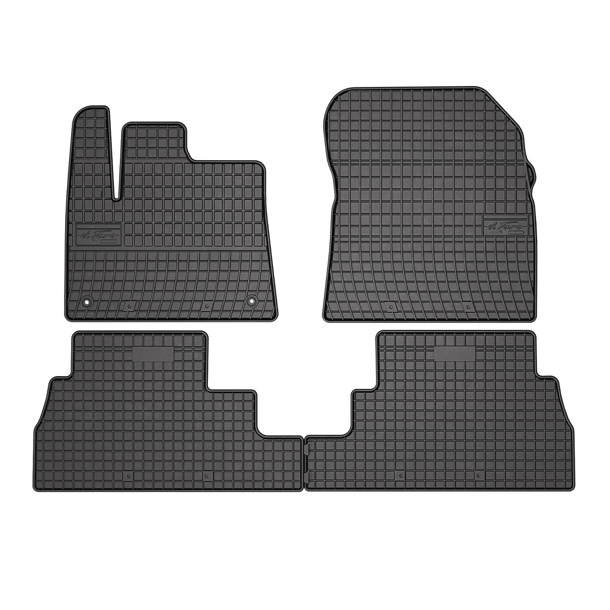 OMAC Alfombrillas De Coche para Toyota Proace City 2018-2024 Negro Goma 4Pza