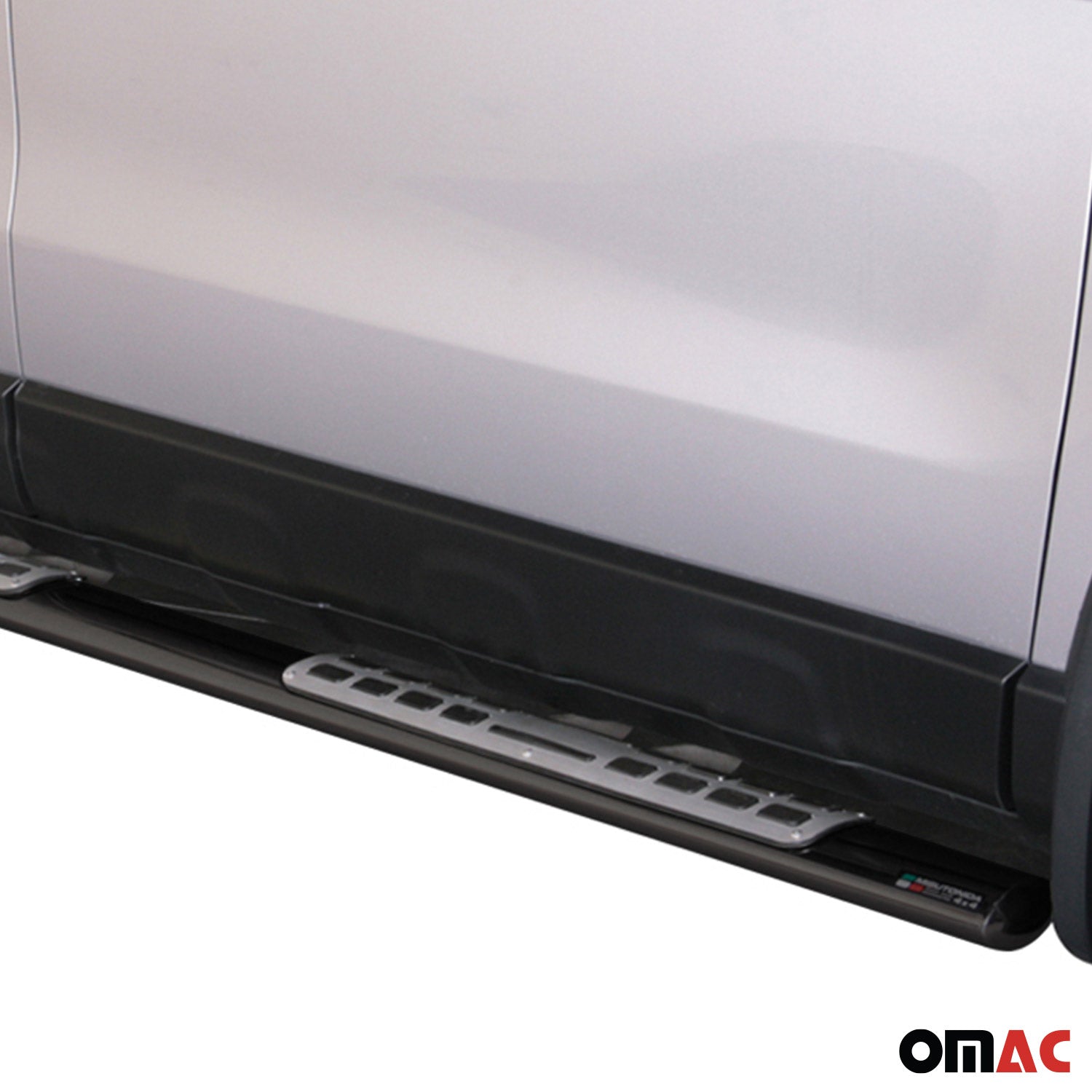 Par de Estribos Barras Laterales para Honda CR-V 2010-2012 Negro Brillante Acero