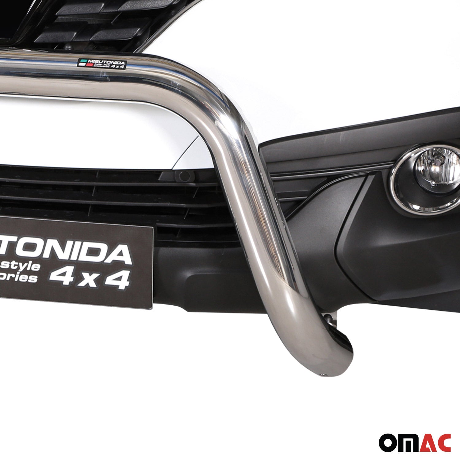 Bull Barra Frontal para Renault Kadjar 2015-2018 Plata Brillante Acero 1Pza