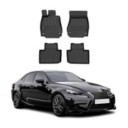 OMAC Premium Alfombrillas De Coche para Lexus IS Sédan 2013-2020 Negro TPE Goma