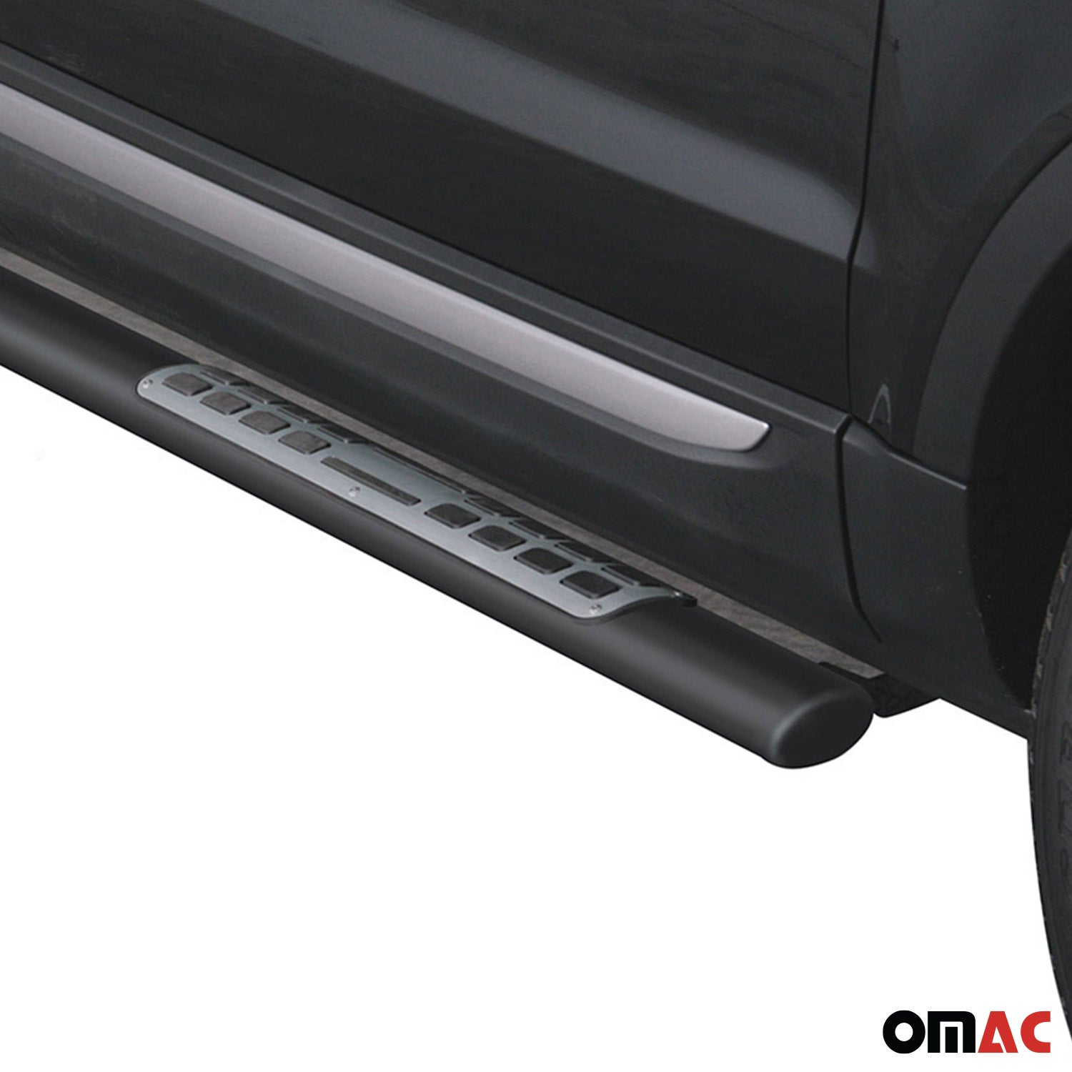 Par de Estribos Barras Laterales para Range Rover Evoque 2011-2015 Negro Acero