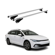 Menabo Barras de Techo Coche Baca para VW Golf Familiar 2020-2025 Gris Alu 2Pza