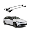 Menabo Barras de Techo Coche Baca para VW Golf Familiar 2019-2025 Gris Alu 2Pza