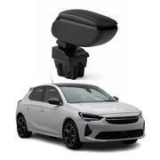 Negro Reposabrazos Consola para Opel Corsa F 2019-2026 Negro PU Cuero Plástico