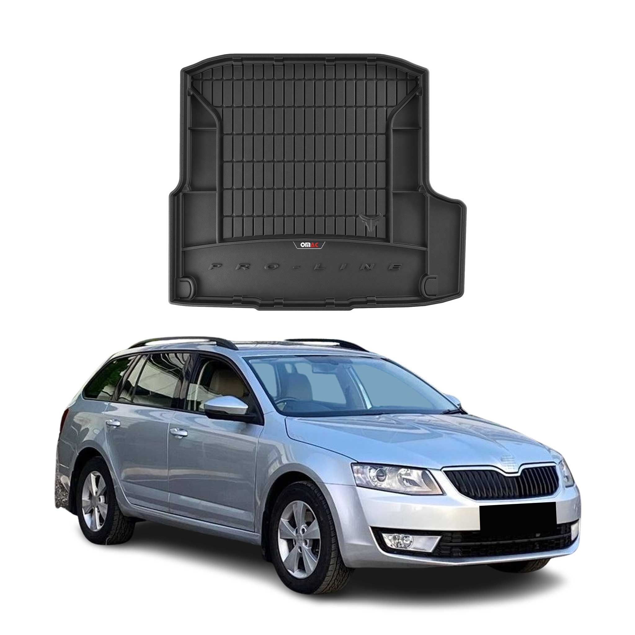 OMAC Premium Bandeja Maletero Alfombrilla para Skoda Octavia Familiar 2012-2019