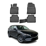 OMAC Alfombrillas De Coche para Mazda CX-5 2017-2025 Negro Goma TPE 4Pza
