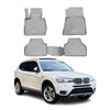 OMAC Alfombrillas De Coche para BMW X3 F25 2010-2017 Gris Goma TPE 4Pza
