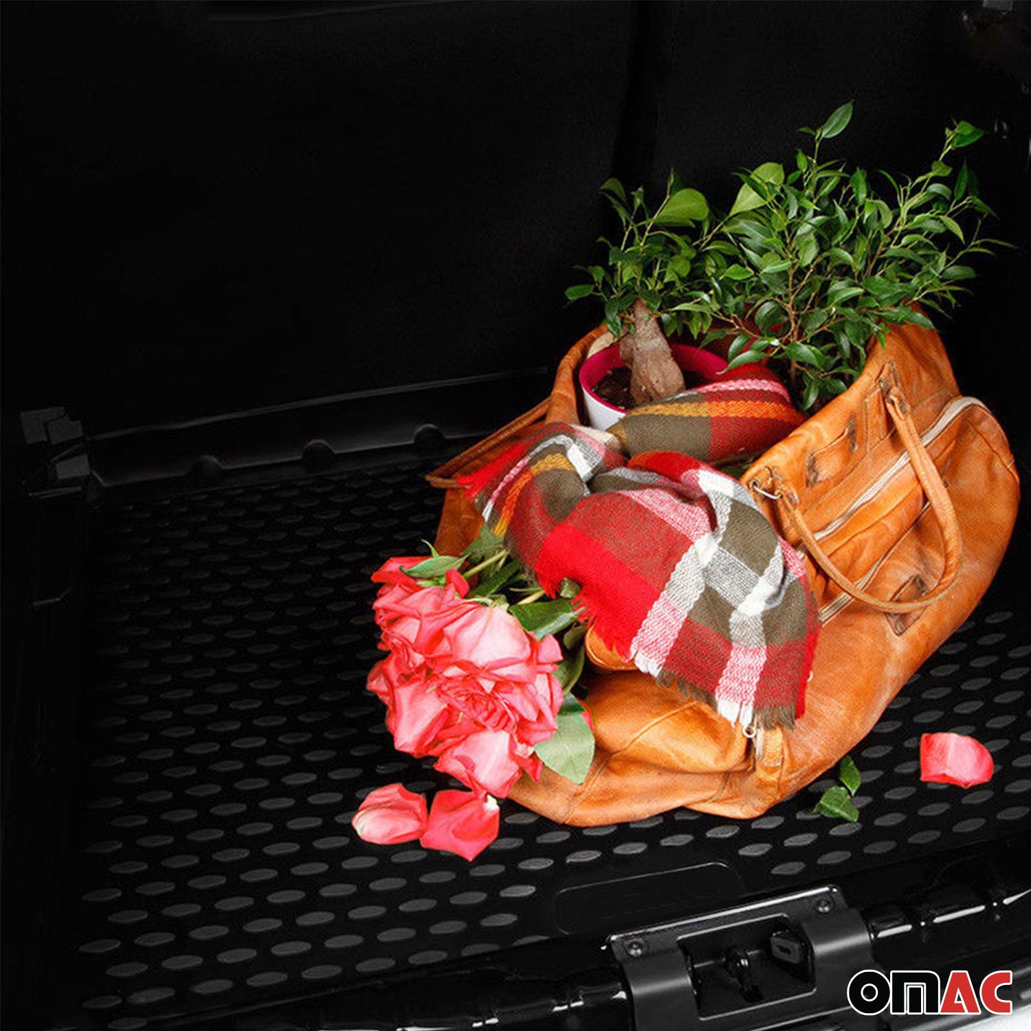 OMAC Bandeja Maletero Alfombrilla para Kia Sorento 2021-2026 Negro Goma TPE 1Pza