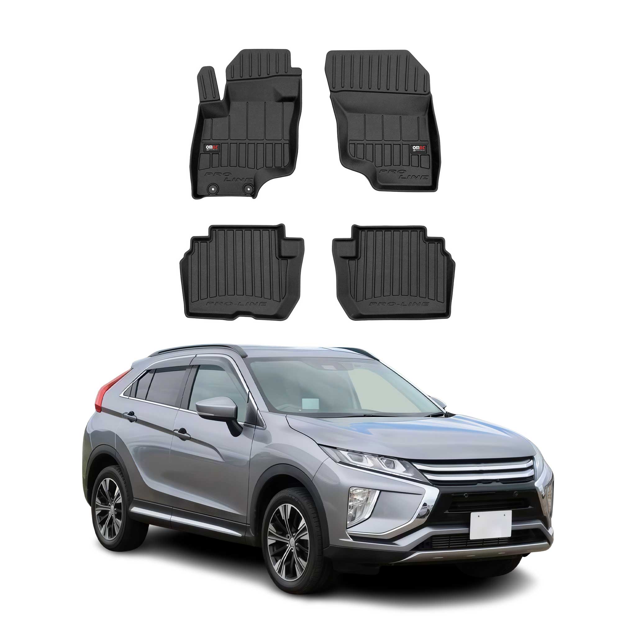 OMAC Premium Alfombrillas Coche para Mitsubishi Eclipse Cross PHEV 2017-2025 TPE