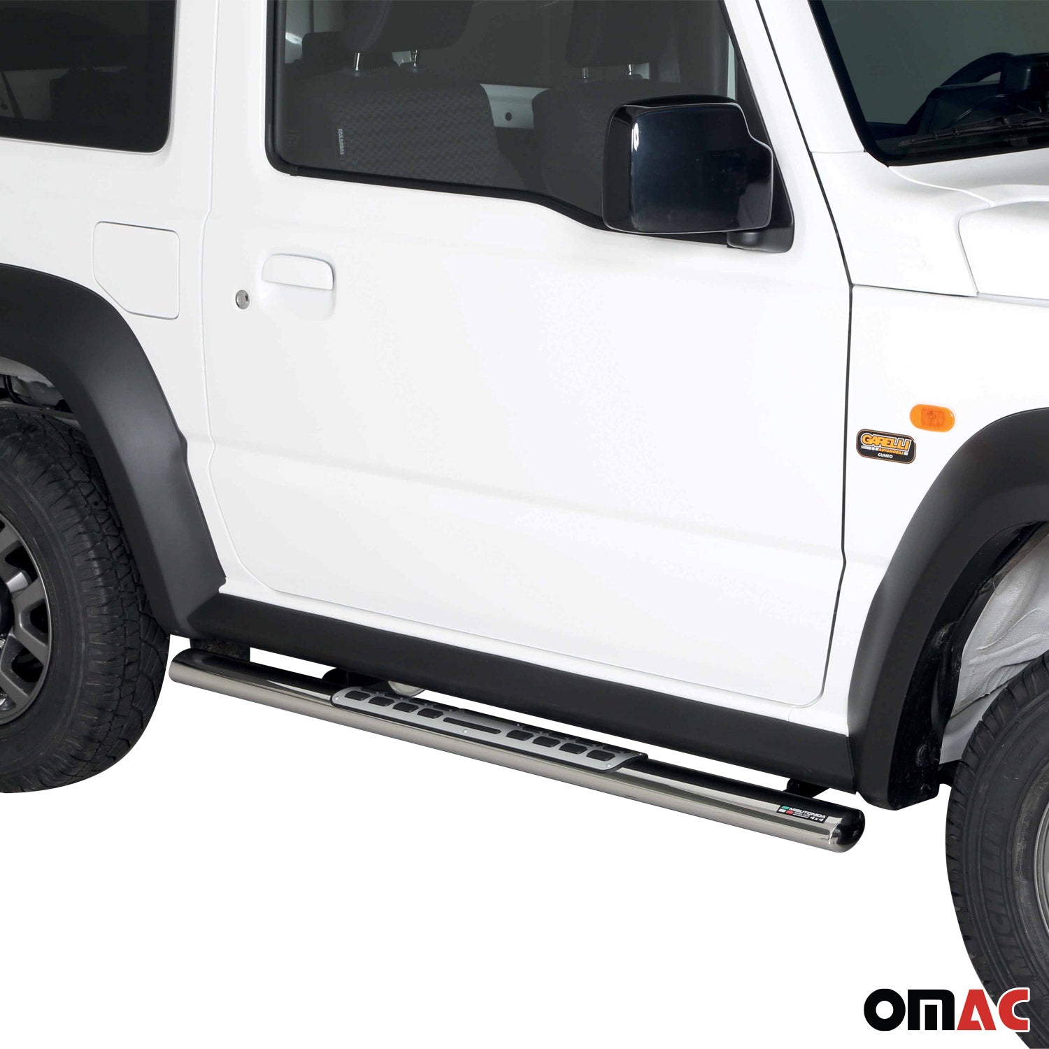 Par de Estribos Barras Laterales para Suzuki Jimny 2018-2025 Plata Acero 2x