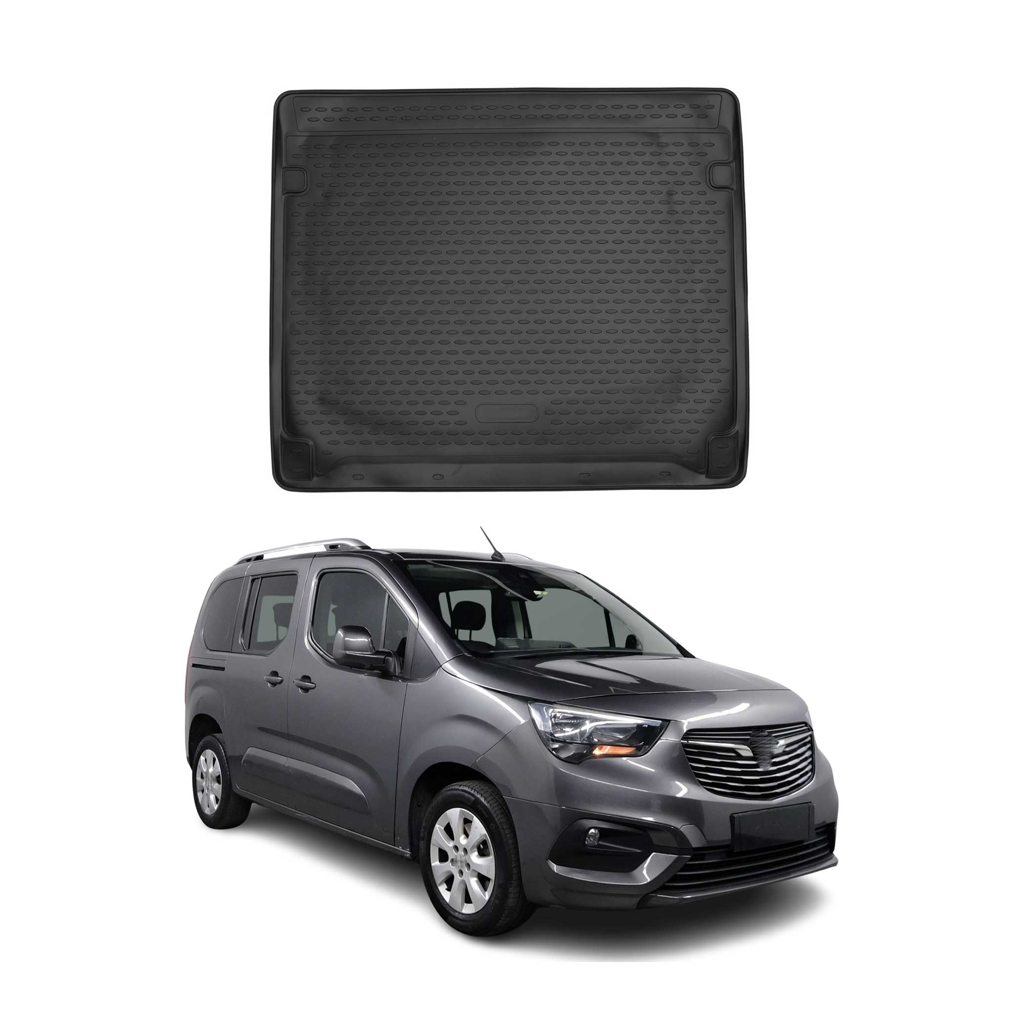 OMAC Bandeja Maletero Alfombrilla para Opel Combo-e Life 2018-2025 Negro TPE