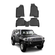 OMAC Alfombrillas De Coche para Hummer H3 2005-2010 Negro Goma TPE 4Pza