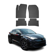 OMAC Alfombrillas De Coche para Toyota C-HR 2016-2023 Negro Goma 4Pza