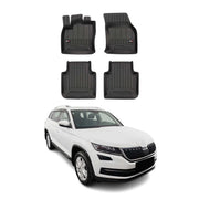 OMAC Premium Alfombrillas De Coche para Skoda Kodiaq 2016-2026 Negro TPE Goma 4x