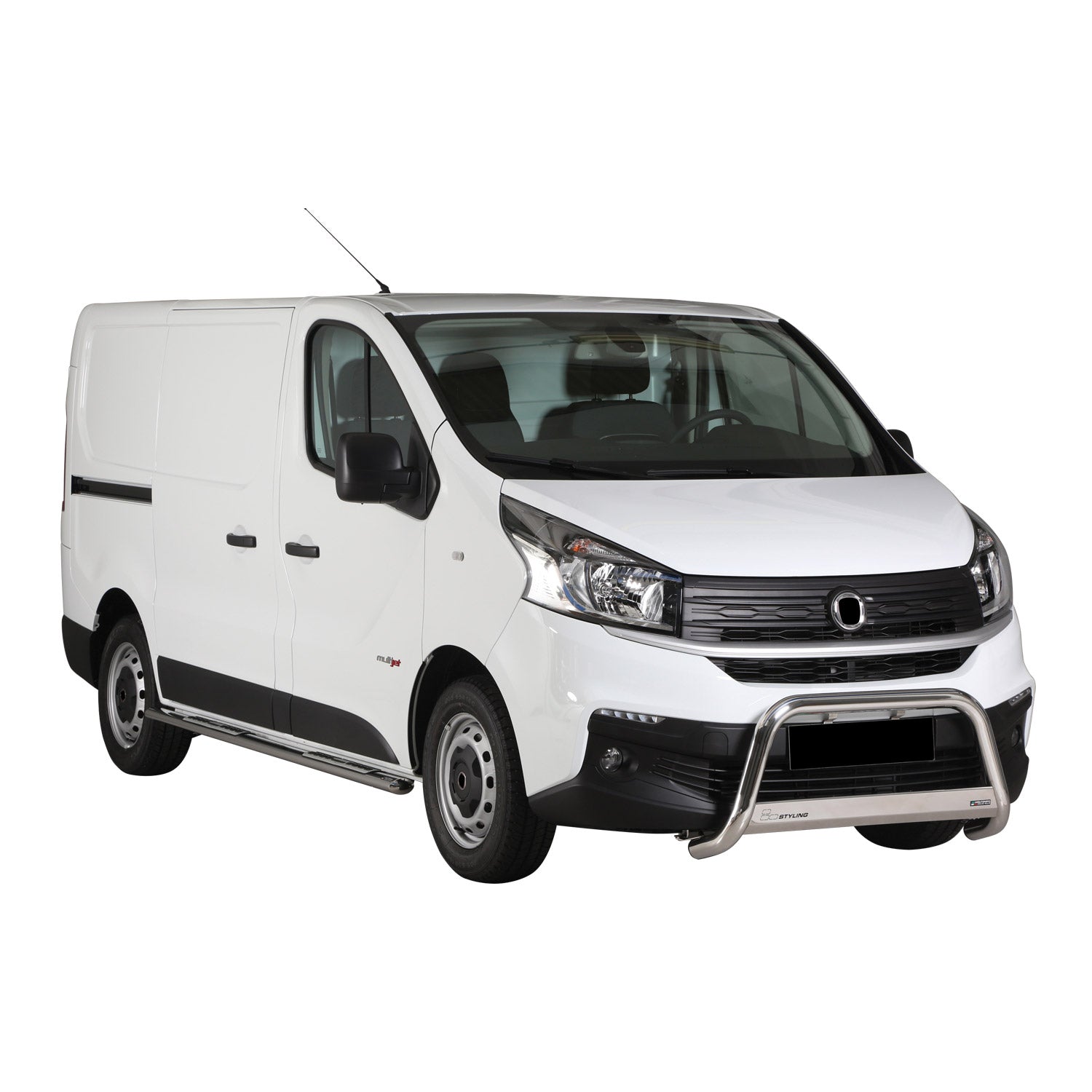 Bull Barra Frontal para Fiat Talento 2016-2021 Plata Brillante Acero 1Pza