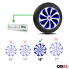 Sparco Tapacubos 16" pulgadas Universal Plata Azul Carbono ABS