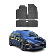 OMAC Alfombrillas De Coche para Fiat Bravo 2007-2014 Negro Goma 4Pza