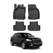 OMAC Premium Alfombrillas De Coche para Audi Q2 2017-2026 Negro TPE Goma 4Pza