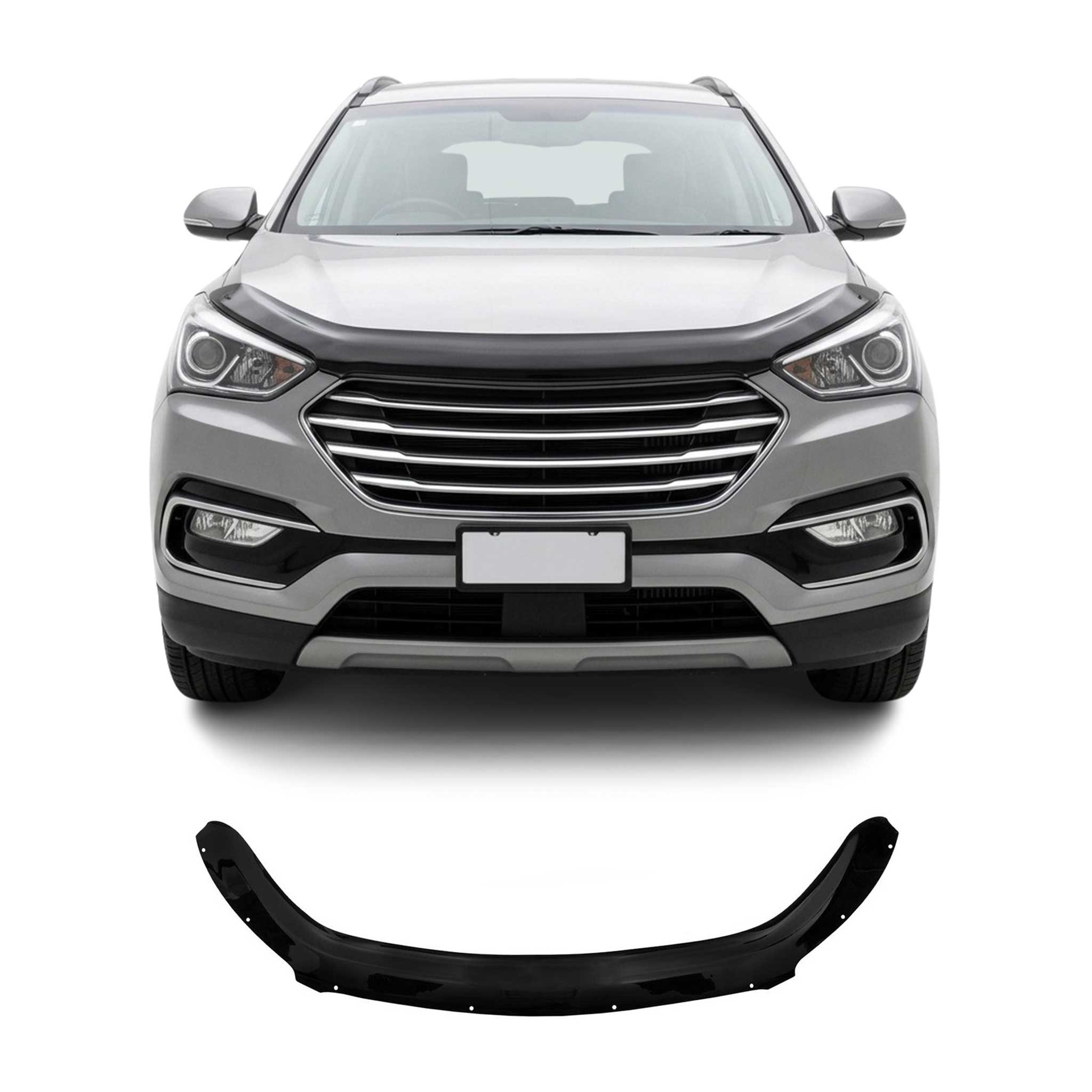 Deflector de Capó para Hyundai Santa Fe 2012-2018 Oscuro Brillante Acrílico